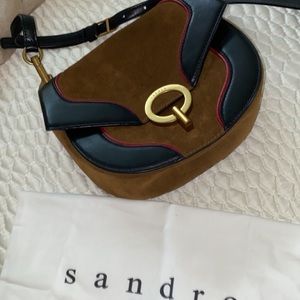 Sandro suede crossbody bag